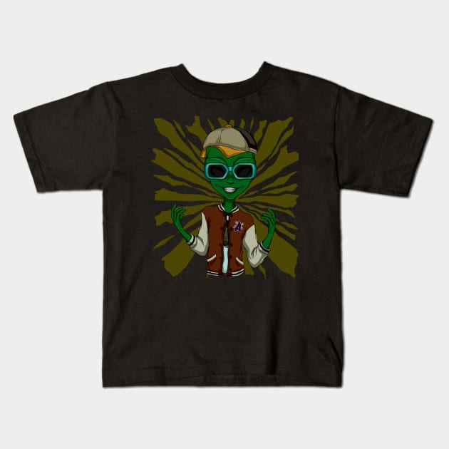 Alien Chic Chic Kids T-Shirt by JiraDesign